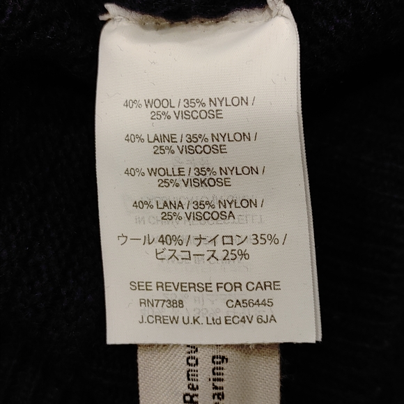 JCREW NAVY RIB-STITCH DOLMAN SWEATER, NAVY XS - Picture 7 of 11